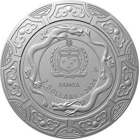 預購(限已確認者下單) - 2024薩摩亞-生肖-龍年-1盎司銀幣