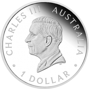 現貨 - 2024澳洲伯斯-袋鼠-首枚查爾斯三世頭像面額-1盎司銀幣(精鑄)