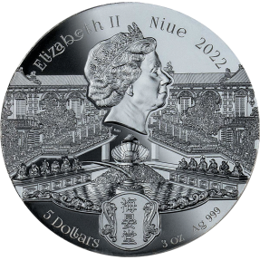 現貨 - 2022紐埃-圓明園十二生肖獸首銅像系列-虎首-3盎司銀幣