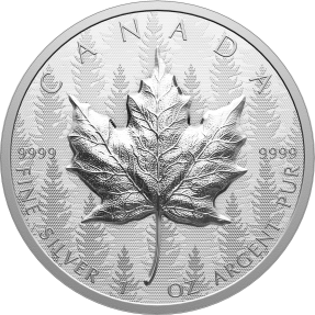 現貨(原廠已熱銷售罄) - 2024加拿大-楓葉-超高浮雕版-1盎司銀幣