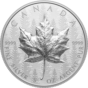 現貨(原廠熱銷已售罄) - 2024加拿大-楓葉-超高浮雕版-5盎司銀幣