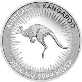 現貨 - 2024澳洲伯斯-袋鼠-首枚查爾斯三世頭像面額-1盎司銀幣(精鑄)