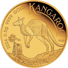 現貨 - 2024澳洲伯斯-迷你幣-袋鼠-0.5克金幣
