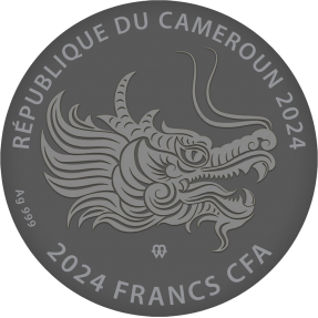現貨 - 2024喀麥隆-生肖-龍年-3盎司銀幣