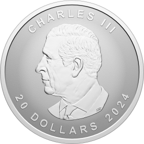 現貨(原廠已熱銷售罄) - 2024加拿大-楓葉-超高浮雕版-1盎司銀幣