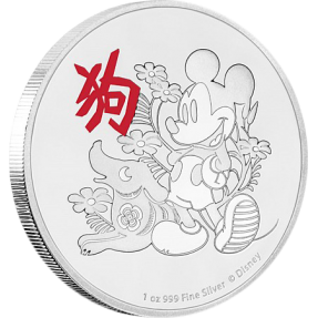 現貨 - 2018紐埃-迪士尼-生肖-狗年-1盎司銀幣