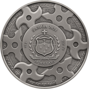 現貨 - 2024薩摩亞-侍(武士)-5盎司銀幣